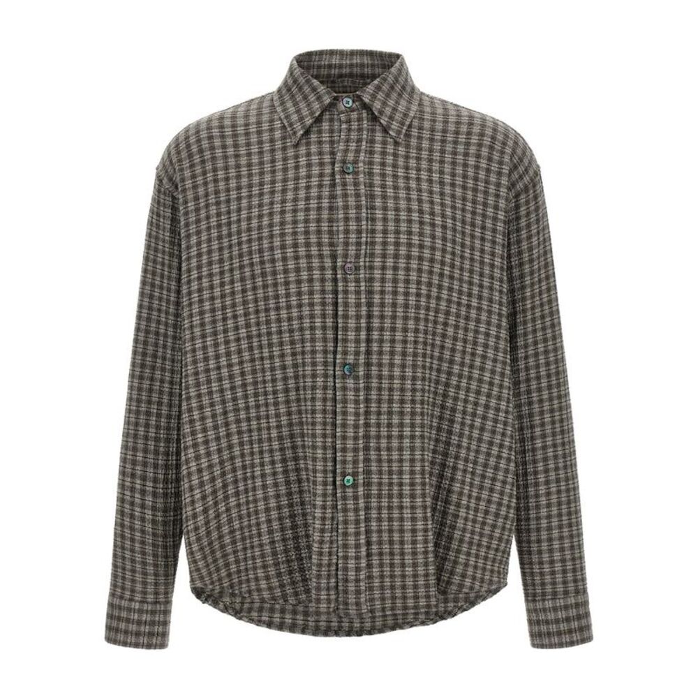 MFPEN Gray Virgin Wool Men's Blouse